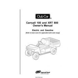 Club Car Carryall 100 and XRT 850 Owner's Manual 105062708