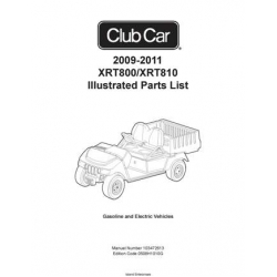 Club Car 2009-2011 XRT800-XRT810 Illustrated Parts List 103472613