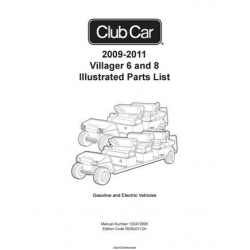 Club Car 2009-2011 Villager 6 and 8 Illustrated Parts List 103472605