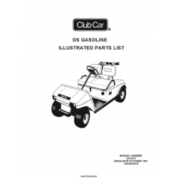 Club Car 1991 DS Gasoline Illustrated Parts List 1014475
