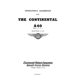 Continental A-40 Series 2-3-4-5 Operator's Manual Revised 1936
