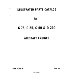 Continental C-75, C-85, C-90 & 0-200 1979 Illustrated Parts Catalog FORM X-30011A