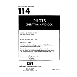 Gulfstream Commander Model 114 Pilot's Operating Handbook M114001-1