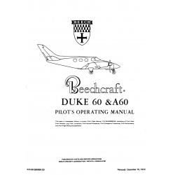 Beechcraft Duke 60 & A60 Pilot's Operating Manual 60-590000-3D
