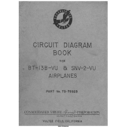 Consolidated BT-13B-VU SNV-2-VU Circuit Diagram Book 79-78925