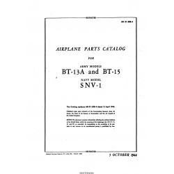 Consolidated Army Models BT-13A and BT-15 Navy Model SNV-1 Parts Catalog AN 01-50B-4