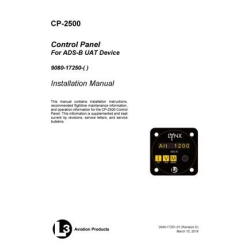 Lynx Cp-2500 Control Panel for ADS-B UAT Device 9080-17250 Installation Manual  0040-17251-01