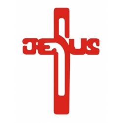 Word Jesus On the Cross! Decal/ Stickers!