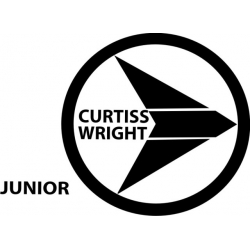 Curtiss Wright Logo Aircraft Decals, Stickers 10"wide by 7.3" high! 2 Stickers