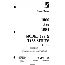 Cessna Model 188 & T188 Series (1966 thru 1984) Service Manual D2054-1-13