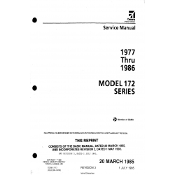 Cessna Model 172 Series Service Manual D2065-3-13 With Temporary Revision D2065-3TR9
