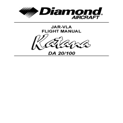 Diamond DA20-100 Katana JAR-VLA Flight Manual DA202-100-VLA