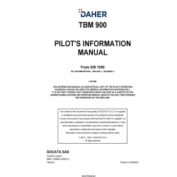 Daher TBM-900 From S/N 1050 Pilot's Information Manual T00.DMHPIPYEE1