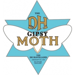 De Havilland Gipsy Moth Aircraft Logo,Decals!