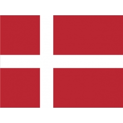 Denmark Flag Decal 8'' wide ! 