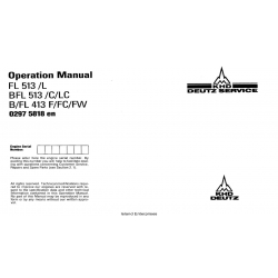 Deutz Engine FL-513-L BFL-513-C-LC B/FL-413-F-FC-FW Operation Manual 02975818