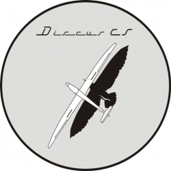 Discus CS Sailplane Decal/Sticker 15''round!