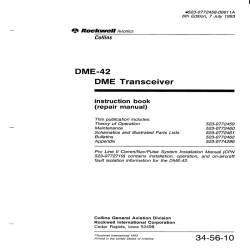 Collins DME-42 DME Transceiver Instruction Book 34-56-10 (Repair Manual) 523-0772458-0C6111