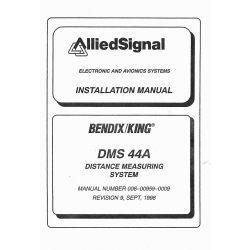 Bendix King DMS 44A Distance Measuring System Installation Manual 006-00959-0009