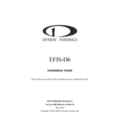 Dynon Avionics EFIS-D6 Installation Guide PN-101209-000