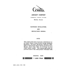 Cessna Electronic Installation and Service and Parts Manual D382-13