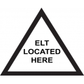 Elt Located Here Decal/Sticker 8.12" high by 10" wide!