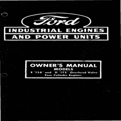 Ford E "134" and D "172" Overhead Valve Four Cylinder Engines Owner's Manual