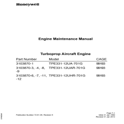 Garrett TPE331-12 Engine Maintenance Manual 72-01-36