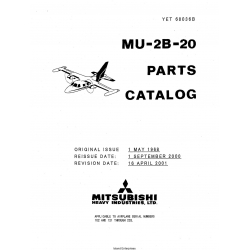 Mitsubishi MU-2B-20 Parts Catalog YET68036B