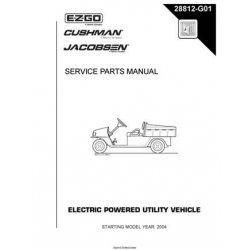 Ezgo Electric Powered Utility Vehicle Service Parts Manual (2004) 28812-G01