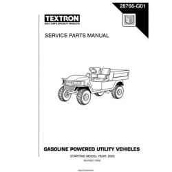 Ezgo Gasoline Powered Utility Vehicle Service Parts Manual (2002-2003) 28766-G01