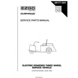 Ezgo Electric Powered Three Wheel Service Vehicle Service Parts Manual (2004) 29177-G01