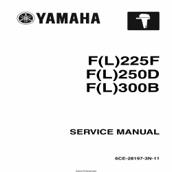 Yamaha F(L)225F, F(L)250D, F(L)300B Motorcycle Service Manual 6CE-28197-3N-11 2010