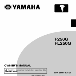 Yamaha F250G FL250G Motorcycle 6DX-28199-KO-EO Owner's Manual