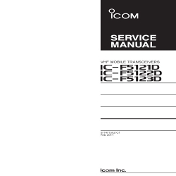 ICOM IC-F5121D, IC-F5122D, IC-F5123D VHF Mobile Transceivers Service Manual