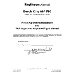 Beechcraft King Air F90 (Serials LA-2 thru LA-204, except LA-202) Pilot's Operating Manual and Airplane Flight Manual 109-590010-3A12