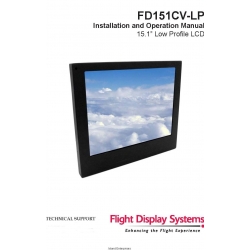 Flight Display Systems FD151CV-LP Installation and Operation Manual 2008