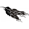 Feather Decal/Vinyl Sticker 10" wide by 5.38" high!