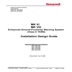 MK VI MK VIII EGPWS Installation Design Guide 060-4314-150