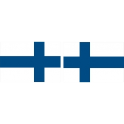 Finland Flag Decal 4.5'' wide x 3'' high! left & right!