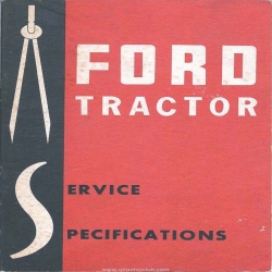 Ford Tractor Service Specifications 1962