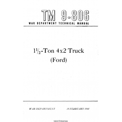 Ford 1 1/2-Ton 4x2 Truck Technical Manual TM 9-806