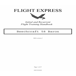  Beechcraft 58 Baron Initial & Recurrent Flight Training Handbook 