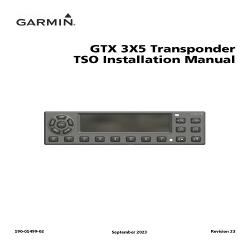 Garmin 3X5 Transponder TSO Installation Manual 190-01499-02_v23