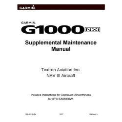 Garmin G1000 Textron Nav III Series Supplemental Maintenance Manual 190-02128-04_v2017
