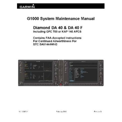 Garmin G1000 System Maintenance Manual Diamond DA40/40F 190-00545-01