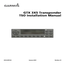 Garmin GTX 3X5 Transponder TSO Installation Manual 190-01499-02_v24