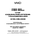 Walter Dittel GmbH FSG 60/60M VHF Communications TransCEiver Installation and Operation Manual