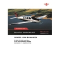 Beechcraft Model G36 Bonanza E-3630, E-3636 and After Pilots Checklist 36-590002-0095
