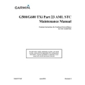 Garmin G500/G600 TXi Part 23 AML STC Maintenance Manual 190-01717-B1